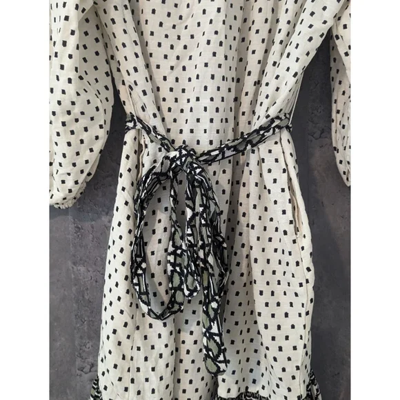 Women's Knox Rose NWT White and Green Boho Dress - Size S - Picture 13 of 16